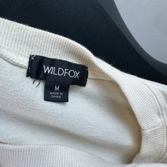 Wildfox All You Need Is Love White Sweatshirt Crew Neck Raglan Sleeve M Medium - Picture 6 of 6